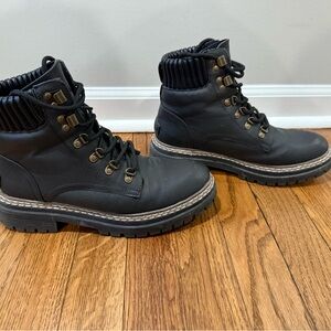 Nautica Black Combat Boots